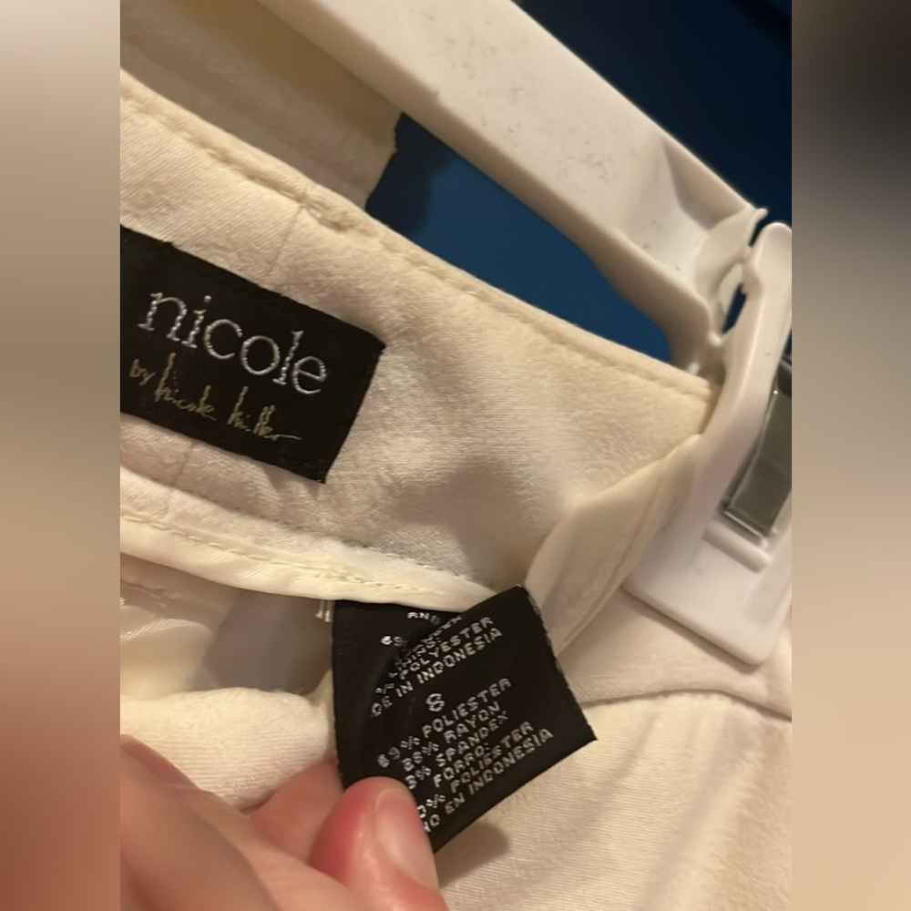 Nicole by Nicole Miller Sz 8 Ivory Dress Pants - Picture 2 of 6